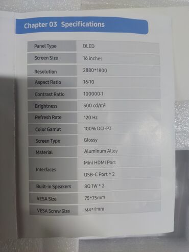ноутбуки игравой: Монитор, Новый, OLED, 15" - 16"