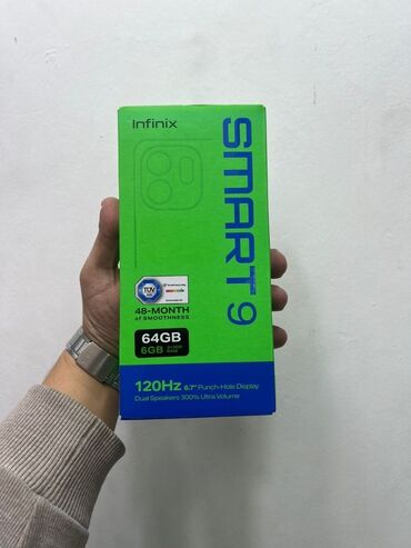 iphone xs max yeni: Infinix Smart 9 HD, 64 GB, rəng - Yaşıl, Düyməli