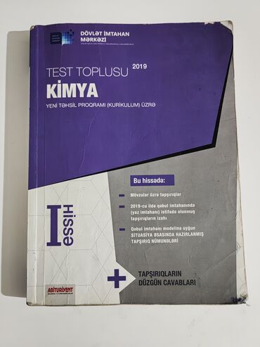 kimya dərs vəsaiti pdf: Kimya Test Toplusu 2019