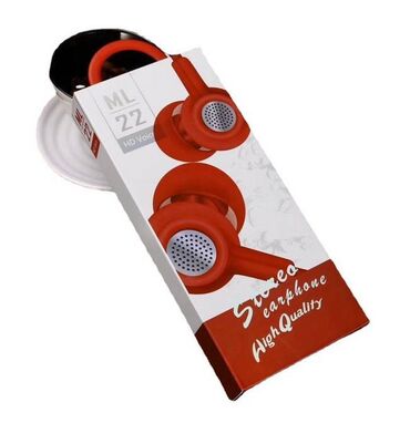 Другие аксессуары для компьютеров и ноутбуков: Earphone ML 22 - Jack 3.5, наушники + микрофон - длина шнура 1 — 9