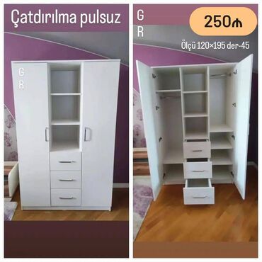 tirmo modelleri: Qarderob, paltar dolabı, Yeni, 3 qapılı, Açılan, Düz dolab, Azərbaycan