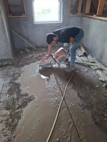 Digər tikinti xidmətləri: Beton kəsimi və deşik açma xidməti- Beton kesimi beton kesen beton