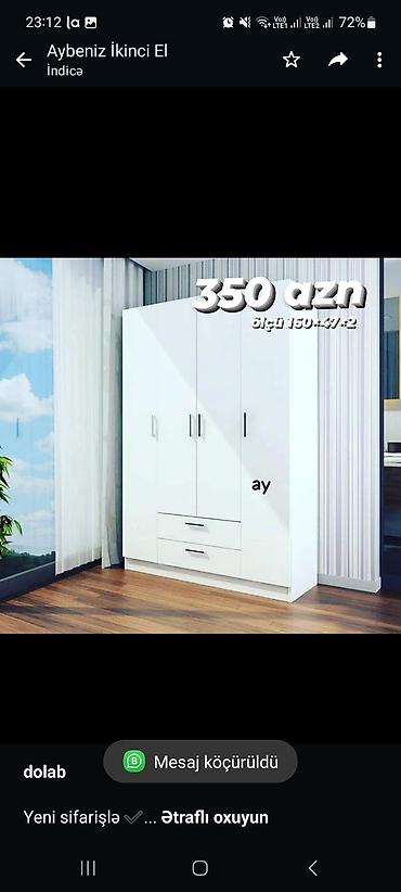 *dolab* Yeni sifarişlə ✔️ Ölçü 160×47×2, rəng seçimi var 😍 Qiymət lalafo.az -da *dolab* Yeni sifarişlə ✔️ Ölçü 160×47×2, rəng seçimi var 😍 Qiymət