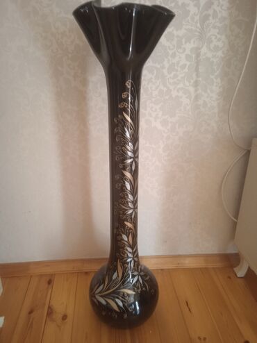 ваза напольная стеклянная высокая без узора: Uzun güldan