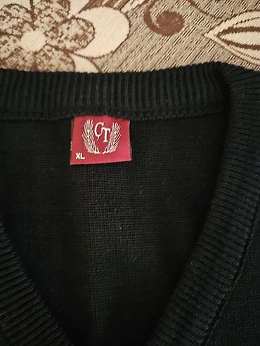 черные мужские свитера: Мужской свитер, 4XL, цвет - Черный — 2