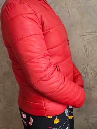 balonka kurtka turkce: Qırmızı qadın pufik gödəkçə - Rəng: parlaq qırmızı - Model: qısa — 2