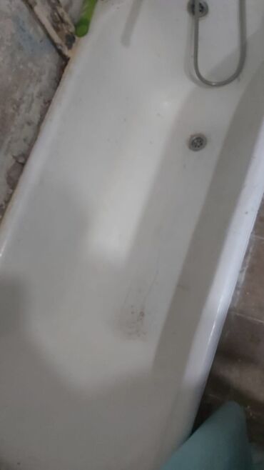 стеллаж в ванную: Ванна Прямоугольная, Чугун, Б/у