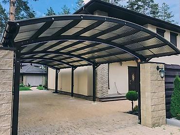 Навесы: Навес, Арочный, Металл, Поликарбонат, Установка — 10