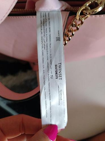 doca torbe: ORIGINAL TWINSET roze torba, sa dužim kaišem i dve kraće ručke, ima — 7
