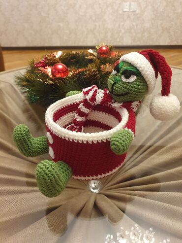 Qələm qabları: Əllə toxunmuş dekorativ qələm/qutucuq – maral fiqurlu Карандашница — 13