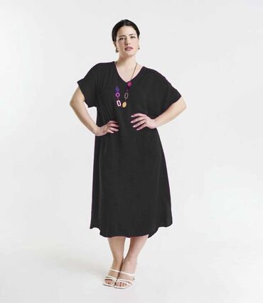 Haljine: Bоја - Crvena, Oversize, Kratkih rukava — 2