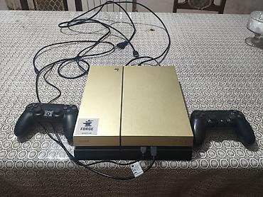 mini playstation: PlayStation 4 (PS4) oyun konsolu – qızılı üst panel dizaynı — 1