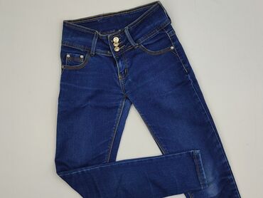 spodnie ocieplane dla dziewczynki 146: Jeans, 10 years, 134/140, condition - Very good