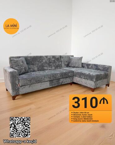 dosekler: Угловой диван, Раскладной, С подъемным механизмом, Велюровая ткань, Бесплатная доставка в черте города