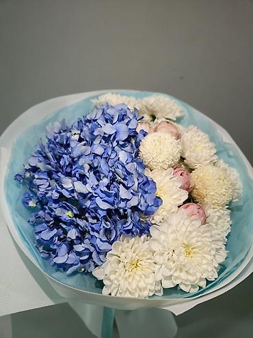 корзина цветы: 💙 Голубая гортензия 😍 
Келишим баада! 🥰 — 2