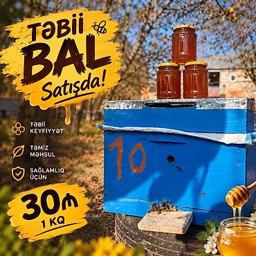 Təbii bal satışda! - Arıxanalardan təbii keyfiyyət - Təmiz, əlavəsiz