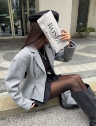 Пиджаки, жакеты: Пиджак, Классическая модель, Кашемир, Приталенная модель, Турция, S — 17