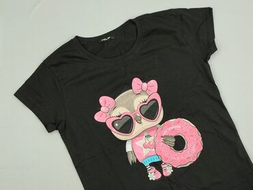 białe t shirty z czerwonem napisem: T-shirt damski, rozmiar L