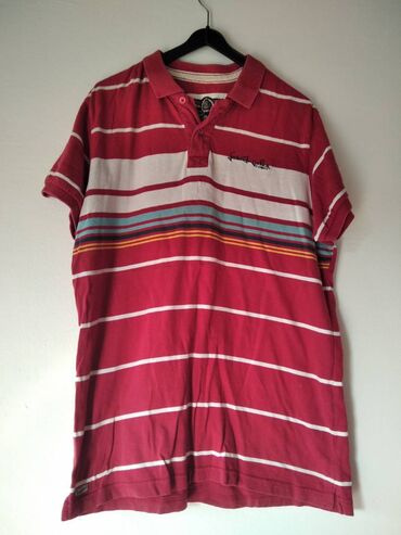 bajkerska jakna sa krznom: Short sleeves T-shirt, L (EU 52), color - Red, Cotton