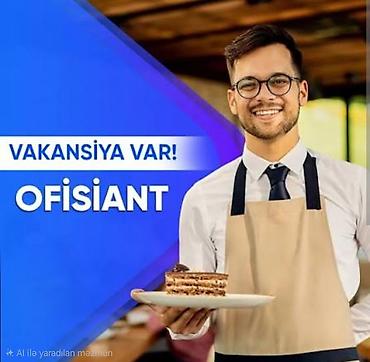ofisant bey: Ofisiant tələb olunur, Restoran, Aylıq ödəniş, İstənilən yaş, Təcrübəsiz — 1