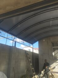Naveslər, markizlər: Zobu dəmir konstruksiyalı dekorativ darvaza və maşınnömrəlik-canopy — 3