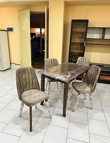 bag stol stullari: Mətbəx üçün, Yeni, Açılmayan, Dördbucaq masa, 4 stul — 1