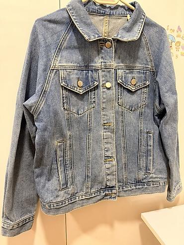 Pencəklər: Klassik mavi denim cins gödəkçə,M və S razmerə uyğum — 2