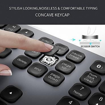 logitech k380: Клавиатура BK9803 Bluetooth 3.0 Aluminum alloy+ABS 110 keys 5 — 5