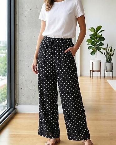 evolution haljine: Pantalone sarene u cetiri razlicita dizajna u crno/bele kombinacije — 2