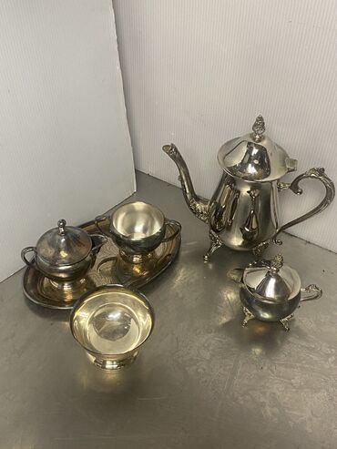 Qəhvə dəstləri və servizlər: Qəhvə dəsti, rəng - Gümüşü, Metal — 1