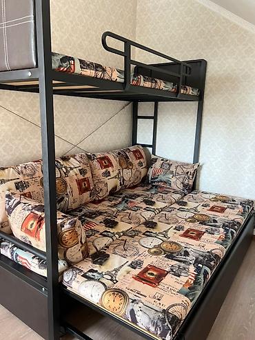 двухярусный диван: Двухъярусная кровать, Б/у, Складная — 3