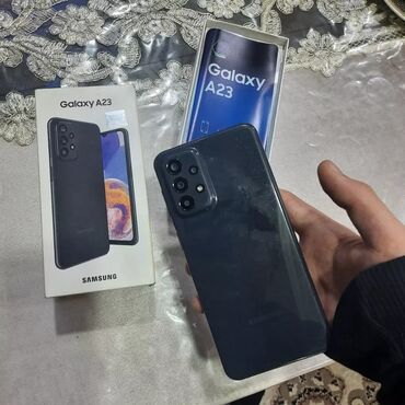 telefon smartfon: Samsung Galaxy A23, 64 GB, rəng - Qara, Barmaq izi, Sensor, İki sim kartlı