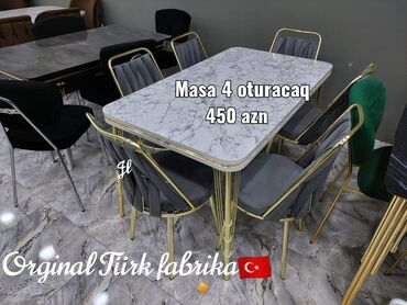 stol stul kuxna: Mətbəx üçün, Yeni, 4 stul, Türkiyə