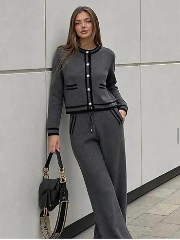shein srbija kompleti zenski: Damski dvodelni komplet – pleteni kardigan i trenerka - Model — 2