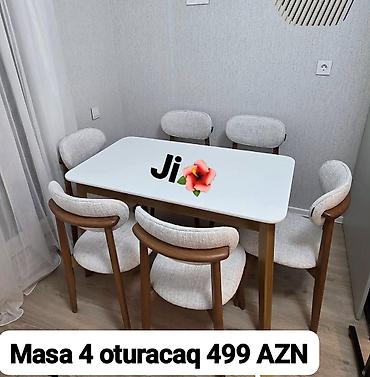 bag stullari: ✅Metbex masa desti Masa 4 oturacaq Masa bagli.70*120 Masa acilanda — 1
