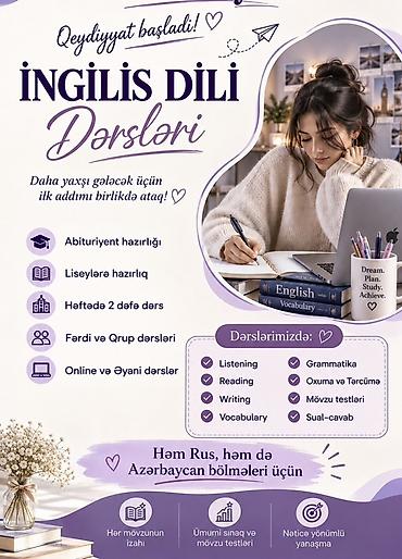 vocabulary: Xarici dil kursu, İngilis dili, Abituriyentlər üçün — 1