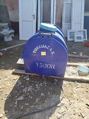 Baklar və çənlər: Su çəni – Turkuaz A.Ş., 1500 litr - Həcm: 1500 lt (üzərində qeyd — 2
