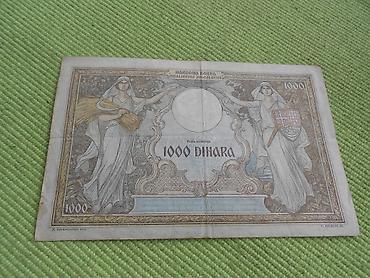 soccx marka: Prodajem novčanicu od 1000 dinara iz 1931. godine. Slanje BEKSom. Sa — 2