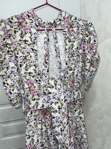 розовое платье со шлейфом: Повседневное платье, Турция, Осень-весна, Длинная модель, Шифон, Прямое, M (EU 38)
