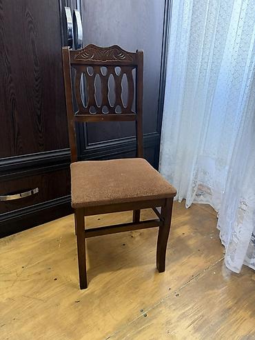 Masalar: Açılıb-bağlanan yemək masası və 6 ədəd stul. - Material: tünd qəhvəyi — 6