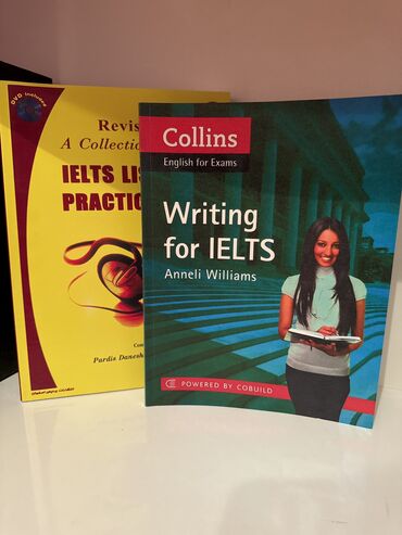 7 ci sinif ingilis dili testləri: IELTS üçün kitablar. Heç biri işlənməyib, təzədir. Sarı üzlü kitabın