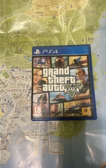 gta 5 disk pc: Gta 5, ps4/ps5 gedir, Ciziqi yoxdur əla vəziyyətdədir