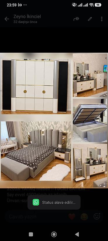 *3200₼ YATAQ mebeli :-TƏCİLİ SATILIR*‼️ 5ay evvel 4500alınıb az lalafo.az -da *3200₼ YATAQ mebeli :-TƏCİLİ SATILIR*‼️ 5ay evvel 4500alınıb az