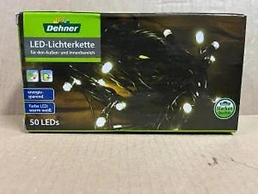 Praznična dekoracija: LED svetleća ukrasna girlanda sa transformatorom - 50 LED lampica — 6