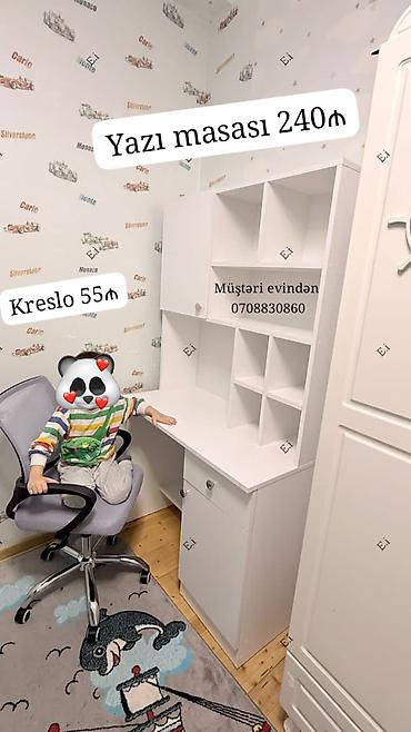 kreslo ofis uchun: Uşaq/yeniyetmələr üçün funksional yazı masası və iş kreslosu dəsti — 1