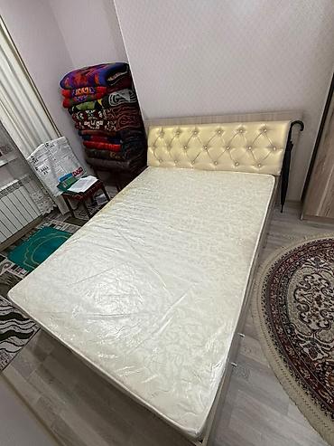 Двуспальная кровать, Новый, С мягким изголовьем, длина - 230 см