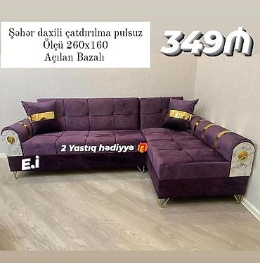 endirimli divanlar: Künc divan – açılan bazalı model - Ölçü: 260 x 160 sm - Funksiya — 1