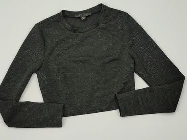 czarne t shirty z dekoltem v: Top Amisu, S (EU 36), condition - Good