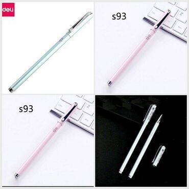 шредеры 1 с ручкой: Металлическая гелевая ручка Deli S93, 0,5 мм, шариковая ручка с