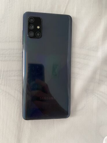 a71 qiyməti: Samsung Galaxy A71, 128 ГБ, цвет - Синий, Сенсорный, Отпечаток пальца, Две SIM карты